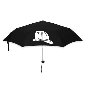 Feuerwehr Helm Vintage Feuerwehrmann - Regenschirm (klein) - Schwarz - Vorne