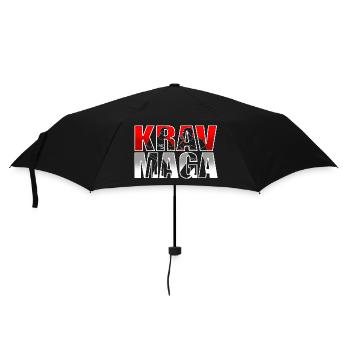 Krav Maga - Regenschirm (klein) - Schwarz - Vorne