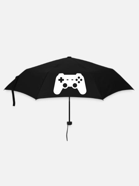 Controller Silhouette Icon - Regenschirm (klein) - Schwarz