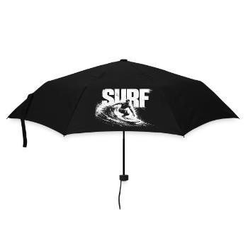 Surf Shirt Surfing Beach Ocean Surfer Gift - Umbrella (small) - black - Front