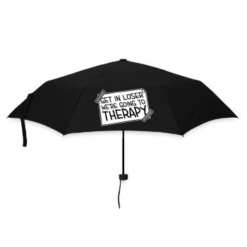 Get In Loser We're Going To Therapy Therapie Logo - Umbrella (small) - black - Front