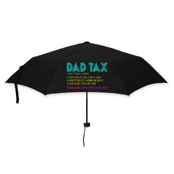 Papa-Steuer-Snack-Regel - Regenschirm (klein) - Schwarz - Vorne