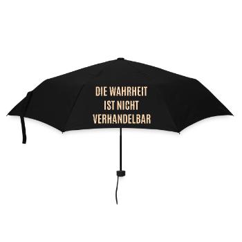 Wahrheit Ist Nicht Verhandelbar - Regenschirm (klein) - Schwarz - Vorne