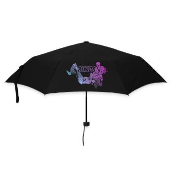 Silhouette dynamique des femmes d’aïkido Nage No Jo - Parapluie standard - noir - Devant