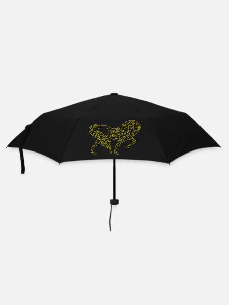 Keltisches Pferd - Regenschirm (klein) - Schwarz