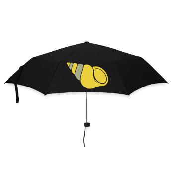 Sonnige Muschel Vektordesign - Regenschirm (klein) - Schwarz - Vorne