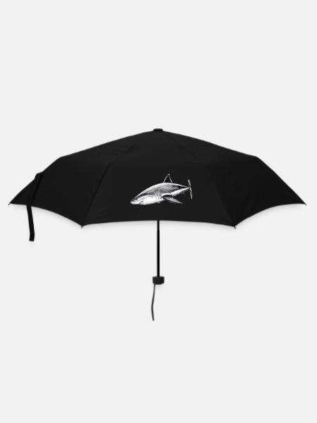Weißer Hai - Weißer Hai - Regenschirm (klein) - Schwarz