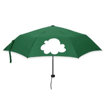 Cloud 7 troupeau nuages icône idée cadeau décoration - Parapluie standard - vert bouteille - Devant