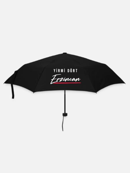 Erzincan 24 Türkei Turkiye Geschenk Urlaub TR Türk - Regenschirm (klein) - Schwarz