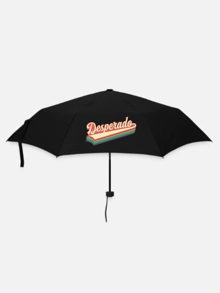 Desperado-Retro-Text - Regenschirm (klein) - Schwarz