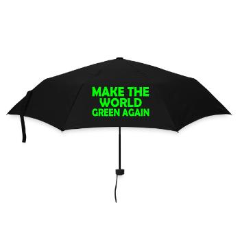 Make the world green again - Regenschirm (klein) - Schwarz - Vorne