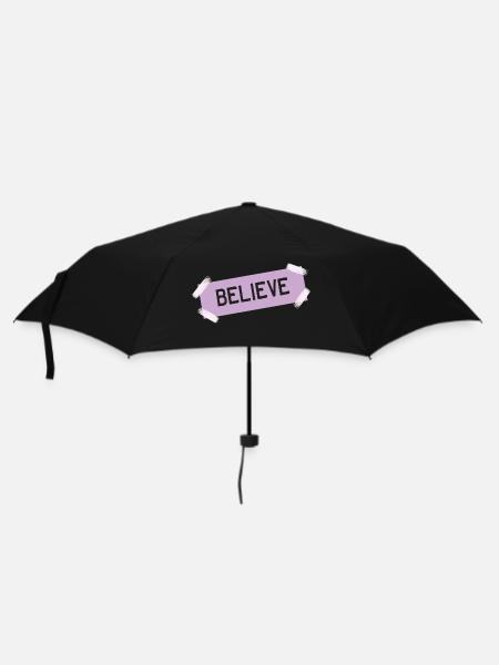 Believe - Umbrella (small) - black