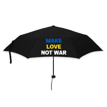 Make Love Not War Peace World Peace Ukraine - Umbrella (small) - black - Front