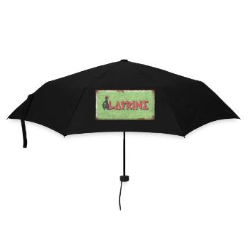 Latrine - Regenschirm (klein) - Schwarz - Vorne