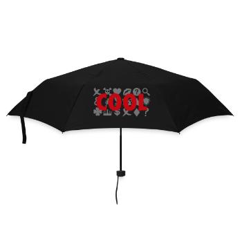 Coole rote und graue Symbole - Regenschirm (klein) - Schwarz - Vorne