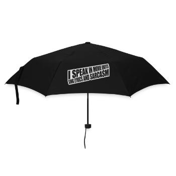 speak lyrics and sarcasm - Umbrella (small) - black - Front