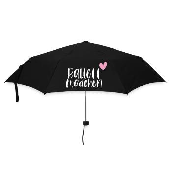 Ballett Mädchen tanzen Ballerina Geschenk - Regenschirm (klein) - Schwarz - Vorne