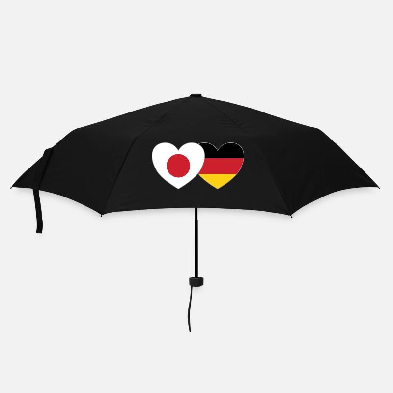 Japan Germany Flag Heart - Umbrella (small) - black