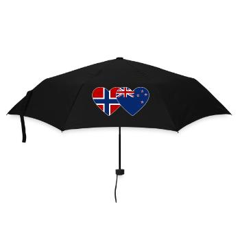 Norvège Nouvelle-Zélande Flag Heart - Parapluie standard - noir - Devant