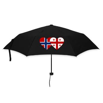 Norvège Géorgie Flag Heart - Parapluie standard - noir - Devant