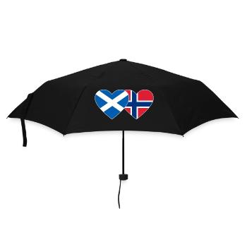 Écosse Norvège Flag Heart - Parapluie standard - noir - Devant