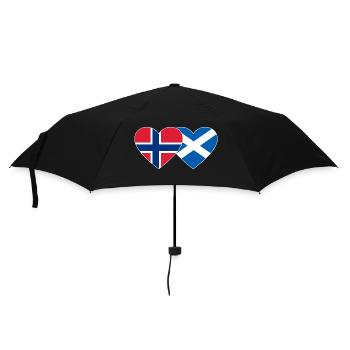 Norway Scotland Flag Heart - Umbrella (small) - black - Front