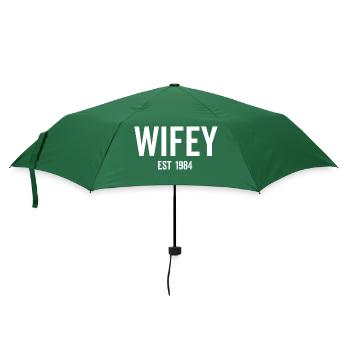 Wifey Est 1984 - Regenschirm (klein) - Flaschengrün - Vorne
