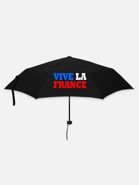 Vive la france - Regenschirm (klein) - Schwarz