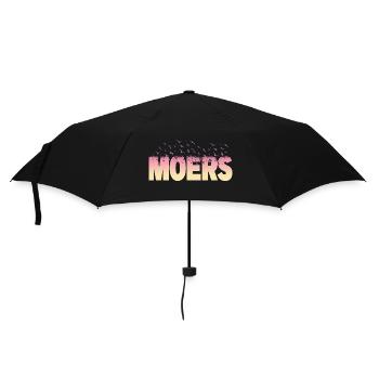 Moers Germany City Font Birds Skyline - Umbrella (small) - black - Front