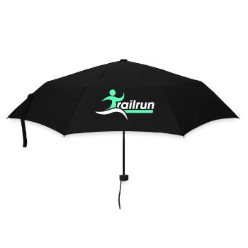 Trailrunning Logo - Regenschirm (klein) - Schwarz - Vorne