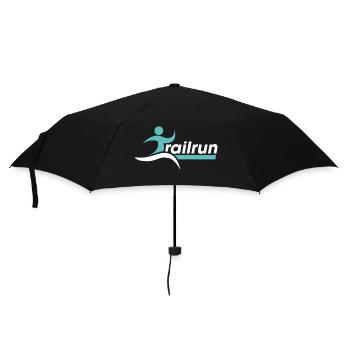 Trailrunning Logo - Regenschirm (klein) - Schwarz - Vorne