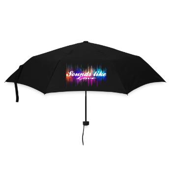 Sounds like love - Regenschirm (klein) - Schwarz - Vorne