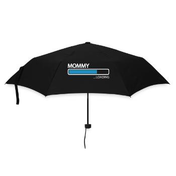 Schwangerschaft Babyparty Babyshower Boy Girl - Regenschirm (klein) - Schwarz - Vorne