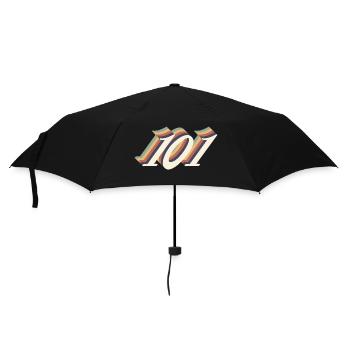 Jahrgang zum 101-jährigen Jubiläum - Regenschirm (klein) - Schwarz - Vorne