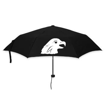 t-shirts mit tierprint, Falkenkopf Silhouette - Regenschirm (klein) - Schwarz - Vorne