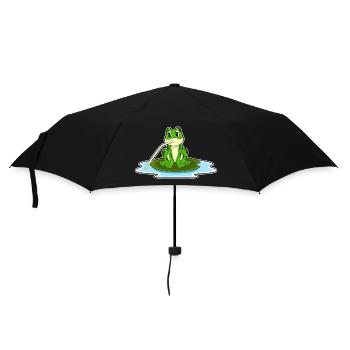 Grenouille drôle - Parapluie standard - noir - Devant