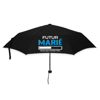 Futur Marié Idée Cadeau Futur Marié - Parapluie standard - noir - Devant