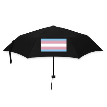 trans pride - Regenschirm (klein) - Schwarz - Vorne