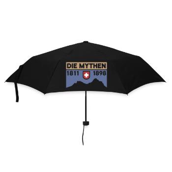 Grosser Kleiner Mythen Wandern Wanderung Souvenir - Regenschirm (klein) - Schwarz - Vorne