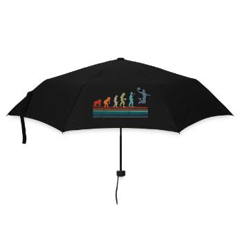 Retro Vintage Basketball Evolution - Regenschirm (klein) - Schwarz - Vorne