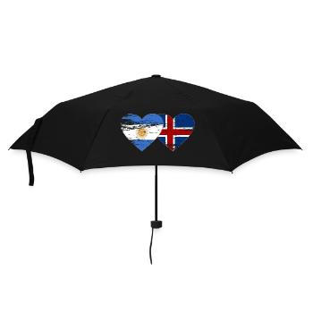 Argentine Islande drapeau coeur utilisé - Parapluie standard - noir - Devant