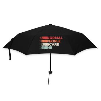 Normal People Scare Me - Psych Design - Umbrella (small) - black - Front