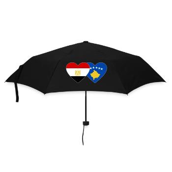 Egypte Kosovo Drapeau Coeur - Parapluie standard - noir - Devant