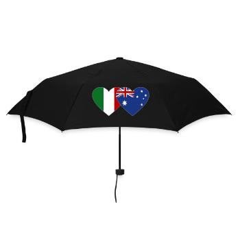 Italy Australia Flag Heart - Umbrella (small) - black - Front