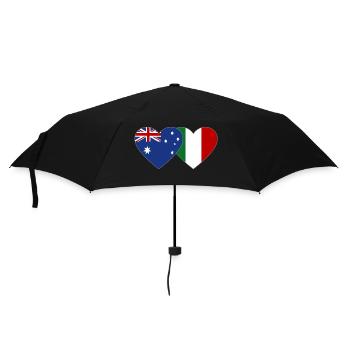 Australia Italy Flag Heart - Umbrella (small) - black - Front