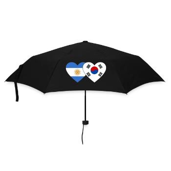 Argentine Corée du Sud Drapeau Coeur - Parapluie standard - noir - Devant