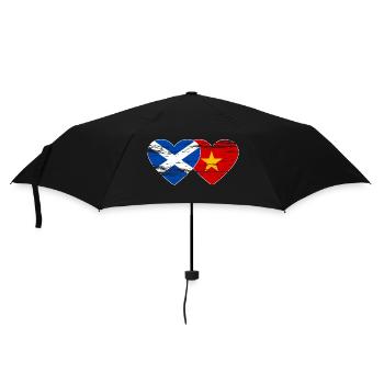 Scotland Vietnam Flag Heart Used - Umbrella (small) - black - Front