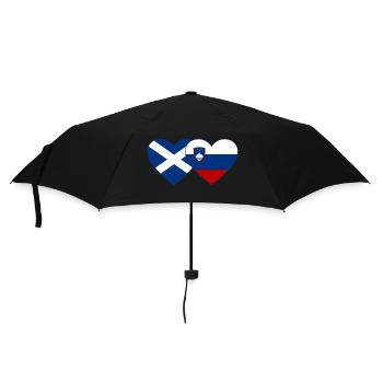 Ecosse Slovénie Drapeau Coeur - Parapluie standard - noir - Devant