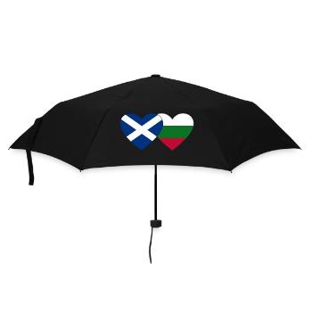 Ecosse Bulgarie Drapeau Coeur - Parapluie standard - noir - Devant