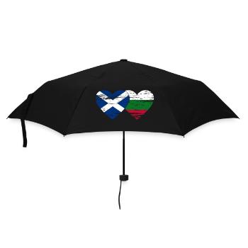Scotland Bulgaria flag heart used - Umbrella (small) - black - Front